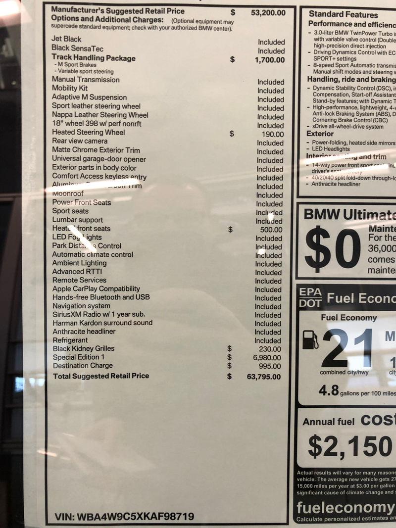 Illustration for article titled BMW made only 1 "Special Edition 1" package for the whole world and you can buy it in Springfield, Illinois.